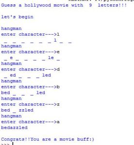 Hangman Python Code -Create the game - CSVeda